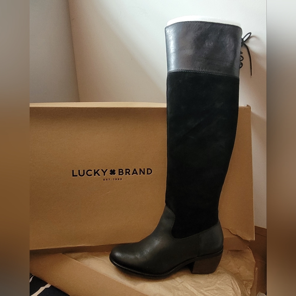 Lucky brand swade/leather boots